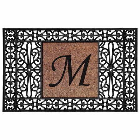 Monogram Door Mat, Coir, Black, Natural, 30 in W x 48 in L